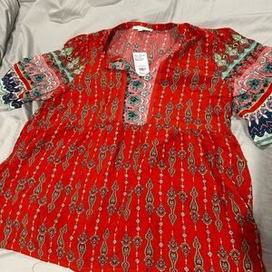 Suzanne Betro Blouse red-orange